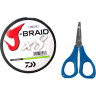 Шнур DAIWA J-Braid Grand X8E-W/SC 135м 0,10мм Island Blue + ножницы 40002625